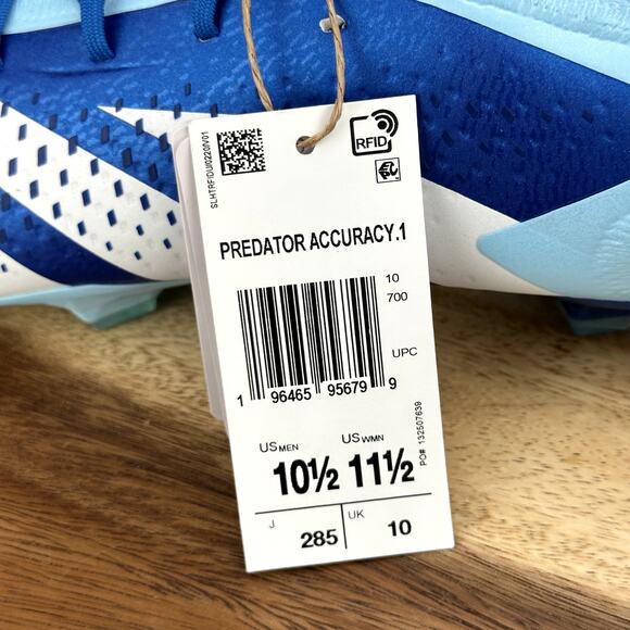 Adidas Predator Accuracy.1 FG Soccer Cleats Men’s Size 10.5 GZ0038 Royal Blue - Picture 8 of 9